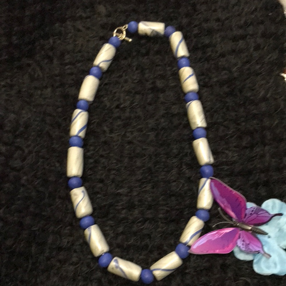 Ceramic Vintage Rare Unique Handmade Bohemian Necklace